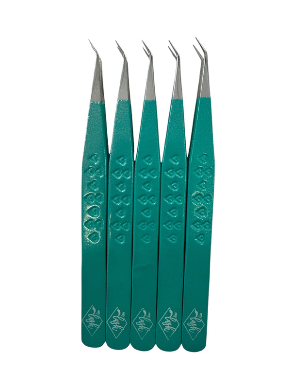 TEAL HEART TWEEZERS